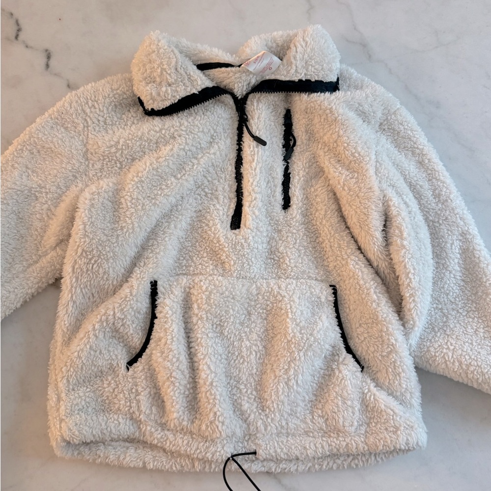 No Boundaries Cream Sherpa Jacket